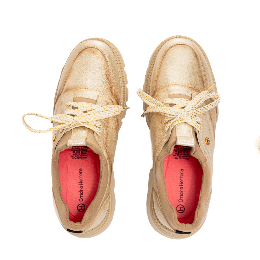 Zapato Dianantino Dorado - Imagen 2